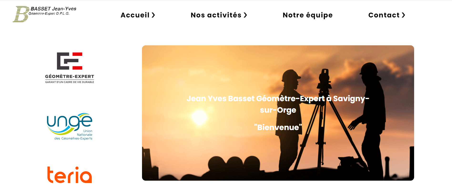 Site pour un Géomètre